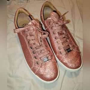 Ugg pink glitter tennis shoes